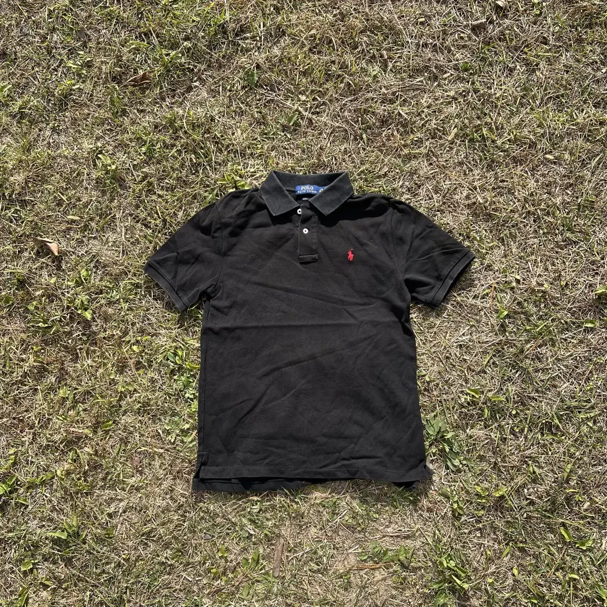 Polo Black Basic Collar Tee(L)